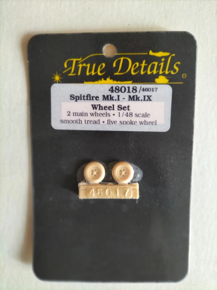 1/48 SUPERMARINE SPITFIRE Mk.I WHEEL RESIN SET - TRUE DETAIL #48018 - Immagine 1 di 1