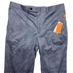 Tallia Dress Pants Mens 34 Blue Glen Plaid Suit Trousers NWT $175 Stretch - Picture 1 of 9