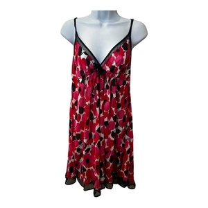 Oscar de Lorenta Damen Y2K Schlupfkleid Größe Large Blumendruck Babydoll - Bild 1 von 12