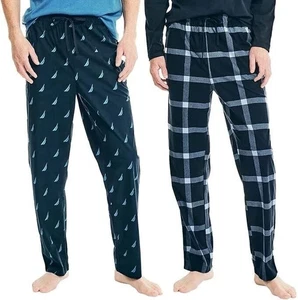 Nautica Herren Nachtwäsche Fleecehosen 2er Pack, Navy, Größe M - Bild 1 von 5