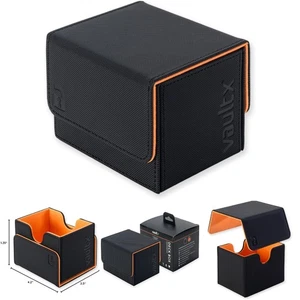 Exo-Tec Deck Box 100+ Karten Magnetverschluss schwarz/elektrisch orange - Bild 1 von 10