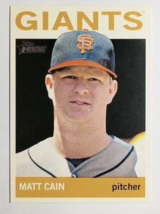 2013 Topps Heritage Black #350 Matt Cain - Picture 1 of 2