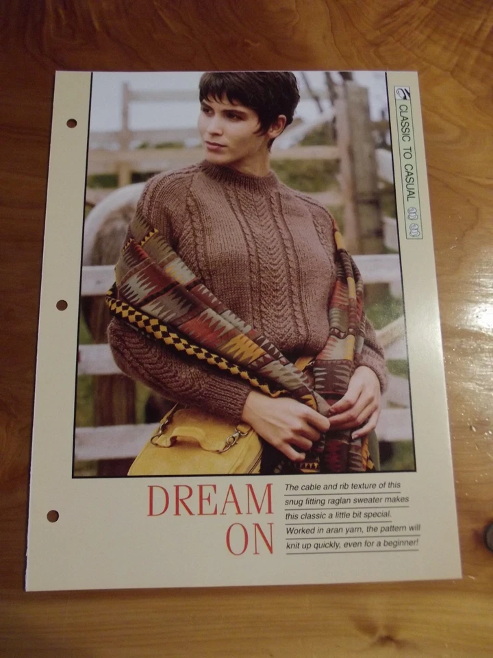 KNITTING PATTERN DREAM ON CLASSIC TO CASUAL CREATIVE NEEDLES *GREAT* - Image 1 of 1
