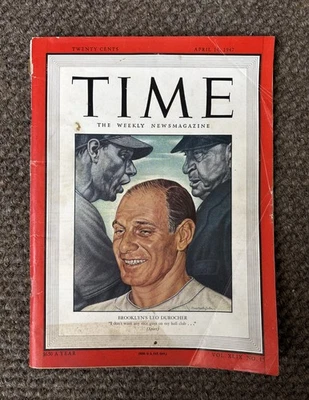 Vintage 1947 TIME magazine BROOKLYN'S Leo Durocher Dodger Baseball~NO LABEL - Image 1 of 4