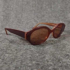 CALVIN KLEIN Sunglasses Model 619S ITALY Brown Oval 140 Mm Preowned - Picture 1 of 9