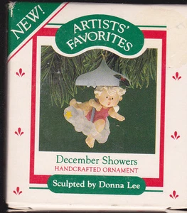 1987 Hallmark Keepsake December Showers Angel Ornament NIB NEW IN BOX - Picture 1 of 1