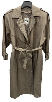 Gabardina de lluvia vintage J.Gallery talla 11 12 grande forro extraíble topo Foto 1 de 4