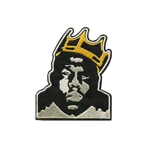 Notorious B.I.G Embroidered Iron On Patch Royal Black and Gold Design Hip Hop - Picture 1 of 2