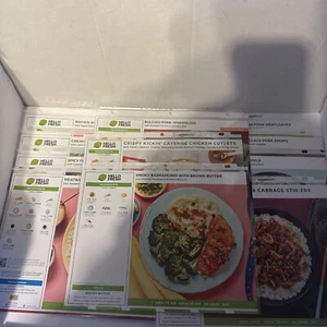 Hello Fresh Rezeptkarten Lot 5 (11) verschiedene Hähnchen Nudeln Schweinefleisch Gemüse Stärke - Bild 1 von 4