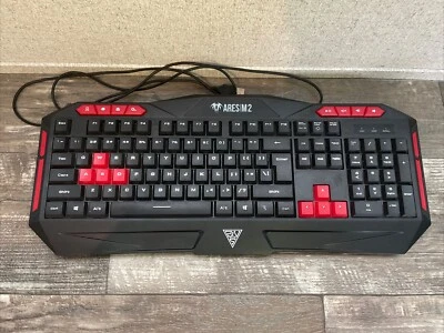 GAMDIAS ARES M2 5V 150mA Red And Black Gaming Keyboard- Corded - Image 1 of 4