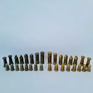 Tigani Gothic Brass Chess Set Complete 32 Pieces 4kg - Picture 1 of 19