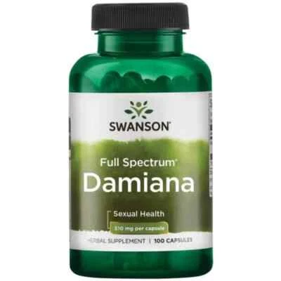 Swanson Damiana 510 mg, 100 cápsulas
