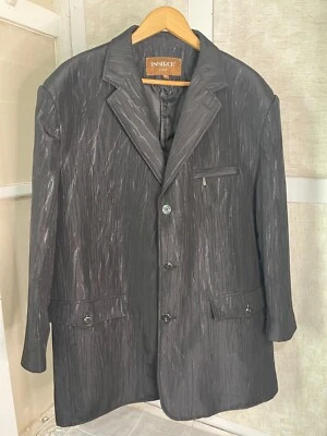 INSERCH ITALY - CHAQUETA DE TRAJE BLAZER TEXTURIZADA NEGRA PARA HOMBRE - TALLA 2XL Foto 1 de 4