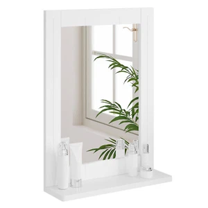 Badspiegel 40x55x12cm Wandspiegel mit Ablage Badezimmerspiegel Weiß Hängespiegel - Bild 1 von 12