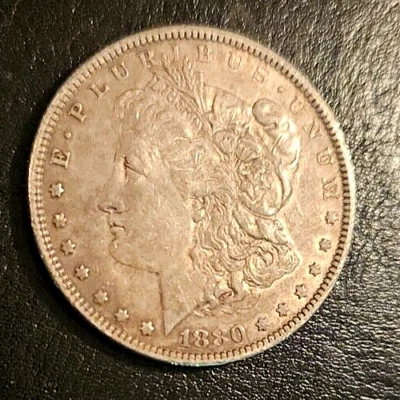 1880 Morgan Silver Dollar, Gorgeous Mottled Bronze Toning, Higher Grade! - Image 1 of 4