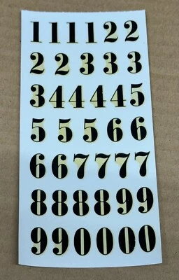 VTG - Russkit Model Kit/Slot Car Old Race Number Decals #7122 - NOS - Image 1 of 2
