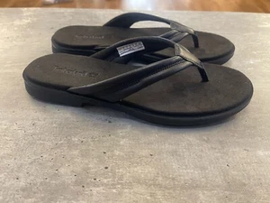 Timberland Women's Calista Bay Thong Sandal Medium Black Full Grain A2R5F-W02 - Picture 1 of 7