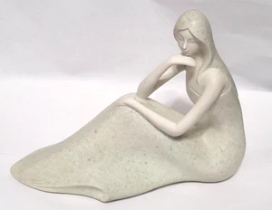 Leonardo Collection Thinking Lady 7" long Figure - Picture 1 of 4