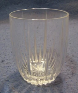 Lenox Crystal Starlight Pattern Double Old Fashioned Glass Clear 4 1/8" Tall - Picture 1 of 3