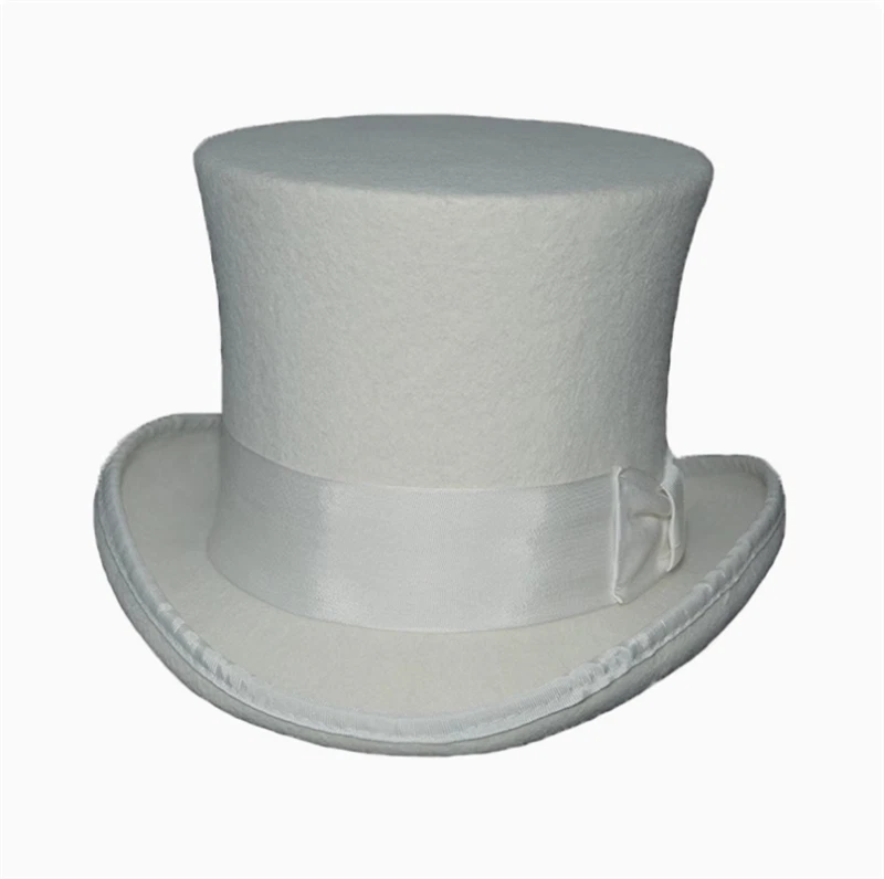 18CM Wool Top Hat Magic Hat Medieval Retro Male Hats Cosplay Custome Accessories - Image 1 of 4