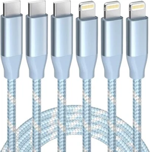 Cable For Iphone 7 8 13 14 Fast charging Data cable Usb Lead (3-Pack) - Picture 1 of 7