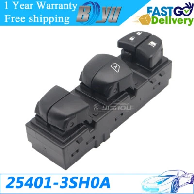 Interruptor de ventana eléctrica 25401-3SH0A nuevo para Nissan Sentra Leaf JUKE Rogue 2016-2018 Foto 1 de 4
