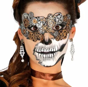 Unisex Steampunk Maske Maskerade Zahnrad Halloween Gothic Kostüm Augenmaske - Bild 1 von 1
