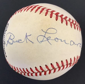 Buck Leonard Signed Baseball Feeney Homestead Grays Autograph WSC HOF JSA 2 - Picture 1 of 7