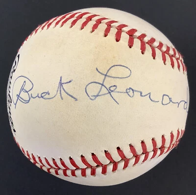 Buck Leonard Signed Baseball Feeney Homestead Grays Autograph WSC HOF JSA 2 - Image 1 of 4