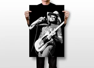 Hank Williams Jr. Poster – Country Music Legend Art Print | Vintage Wall Decor - Picture 1 of 4