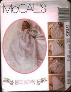 5195 Vintage McCalls Sewing Pattern Infant Romper Gown Slip Bonnet Blanket OOP - Picture 1 of 2