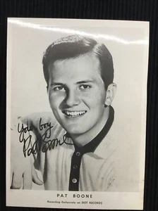 Pat Boone Dot Records Pressefoto Faksimile signiert 5”x7” - Bild 1 von 2