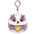 Squishmallows Official Kellytoy 3.5" Clip On Mita The Honey Badger Plush Toy S3