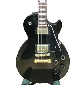 [Gibson] Les Paul Studio Black Gold Hardware Made in USA 2001 Electric Guitar - Picture 1 of 24