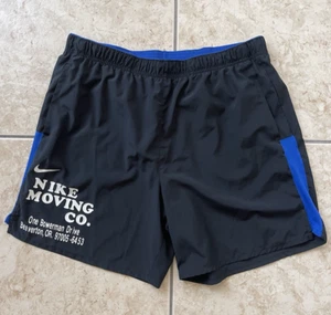 Nike Moving Co. Men's Tech Gym Shorts XL Black Running Active Track Race Bottoms - Picture 1 of 17