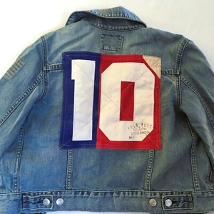 Ralph Lauren Polo RLYC Childs Denim Jacket Nautical Flag # 10 American Med 10-12 - Picture 1 of 13
