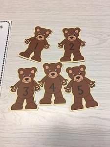 Fünf kleine Bären - FLANELL FILZBRETT GESCHICHTE - Bild 1 von 4