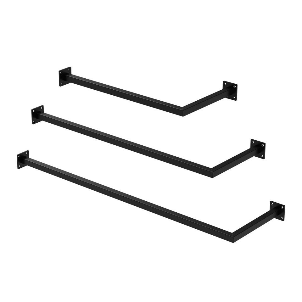 Kleiderstange Garderobenstange Garderobenhalter Stahl Wandmontage Kleiderständer - Bild 1 von 1