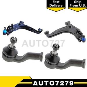 4PCS Front Lower Control Arm W/ Ball Joint + Outer Tie Rod End For Mazda Miata