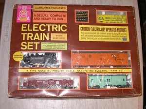 Vintage HO Train Set Parkway AHM Lima NYC 31 Booster 3 Cars Track RTR Complete - Picture 1 of 7