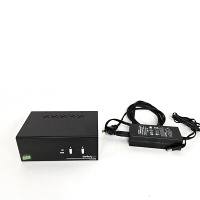 StarTech SV231DDUSB 2-Port Dual Monitor KVM Switch DVI VGA USB w/ Power Supply - Image 1 of 4