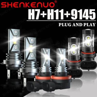 Combo faros LED de haz alto bajo + bombillas antiniebla para Hyundai Veracruz 2007-2011 Foto 1 de 4