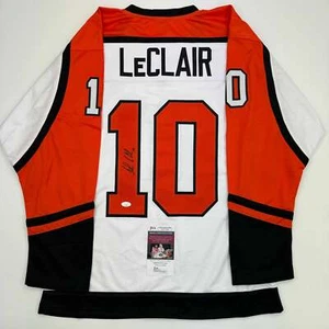 Autographed/Signed John LeClair Philadelphia White Hockey Jersey JSA COA - Picture 1 of 4