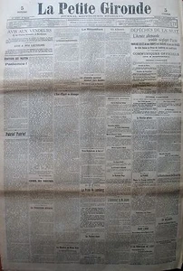 WW1 REQUISITION MILITAIRE JAURèS INTERROGATOIRE ASSASSIN LA PETITE GIRONDE 1914 - Picture 1 of 1