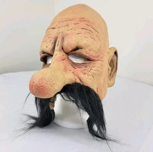 Don Post Rubber Halloween Mask 1999 Studios Mustache Man Nose Bald - Picture 1 of 12