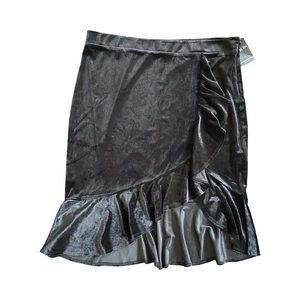 Skirt Women Black Velvet Whimsigoth Witchy Dark Fairy Goth Grunge Forever 21 2X - Picture 1 of 4