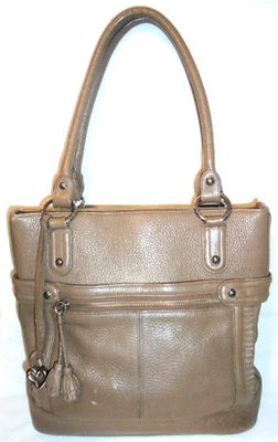 BRIGHTON Brown Pebbled Leather Tote Shoulder Bag - Image 1 of 4