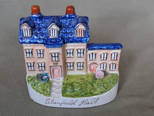 Antikes Staffordshire Flat Back House, ca 1850, kobaltblau - Bild 1 von 12
