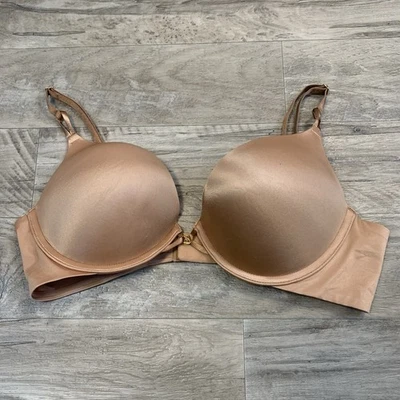 Sutiã de mergulho Victoria Secret cetim bombshell logotipo acento bronzeado tamanho 36 B - Imagem 1 de 4