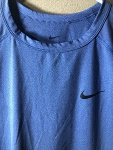 Nike Ready Men's Dri-Fit Short-Sleeve Fitness Tee Shirt DV9815-010 Blue Large - Picture 1 of 8